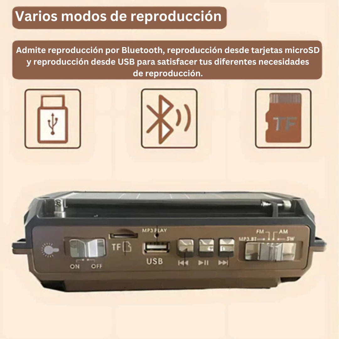 StormGuard | Radio de emergencia con powerbank y placa solar