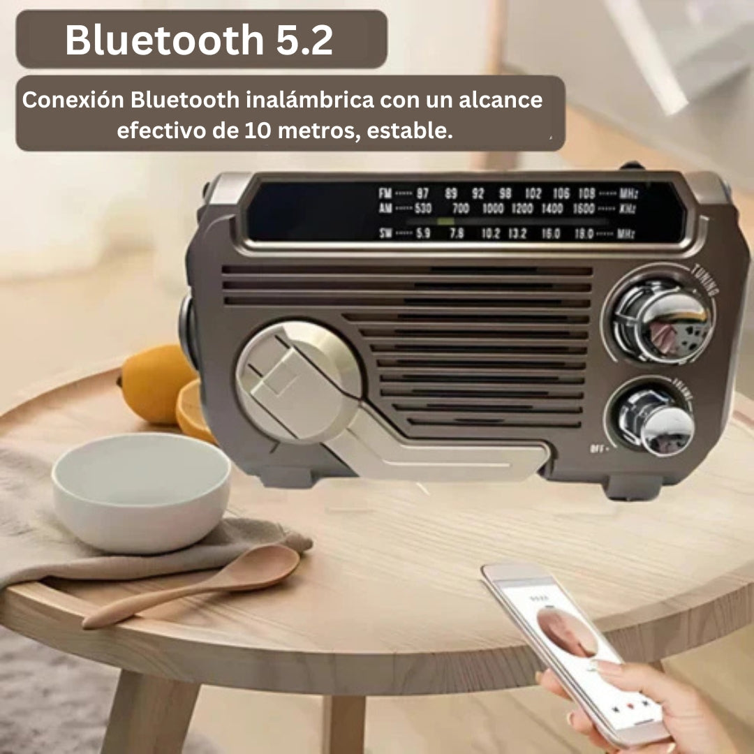 StormGuard | Radio de emergencia con powerbank y placa solar