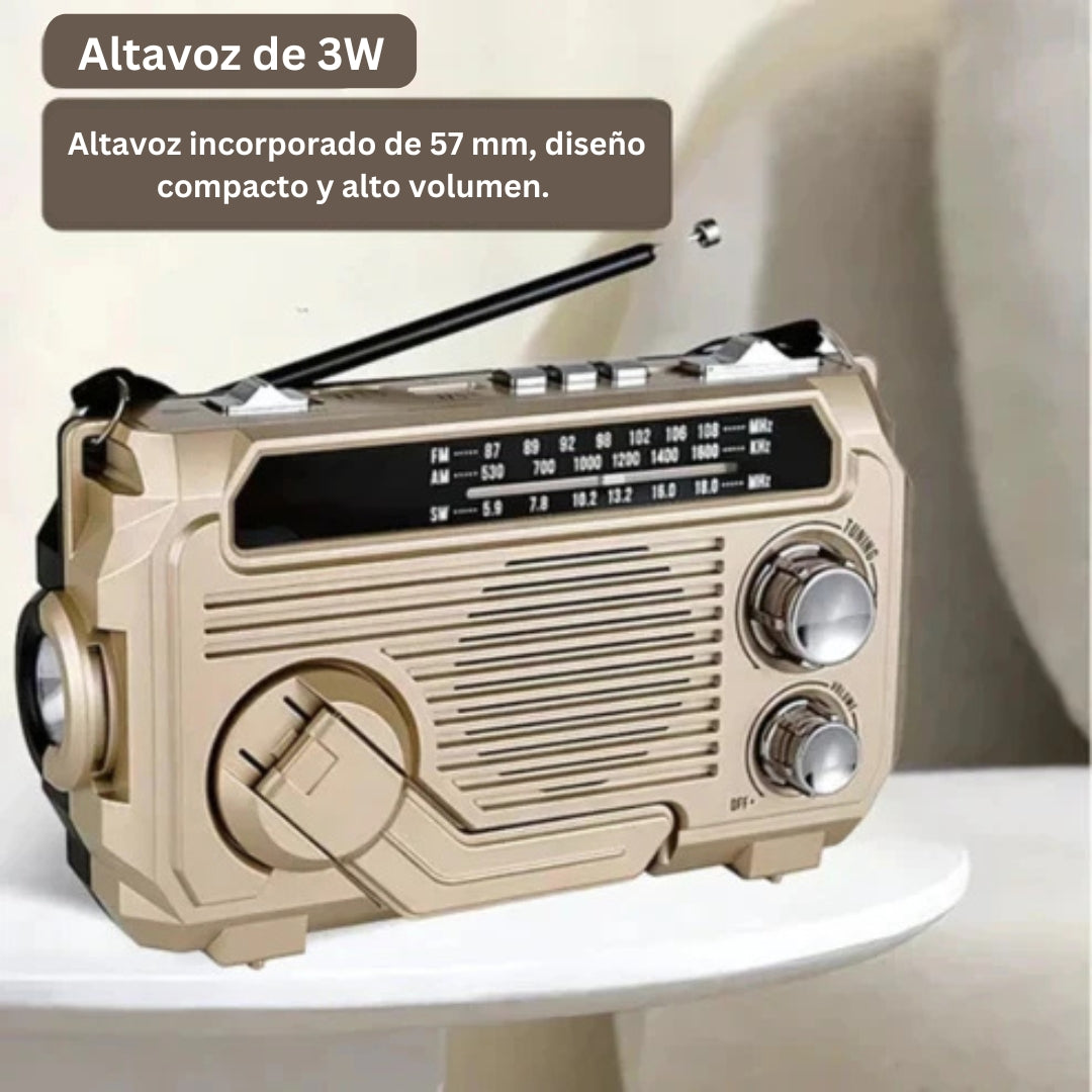 StormGuard | Radio de emergencia con powerbank y placa solar