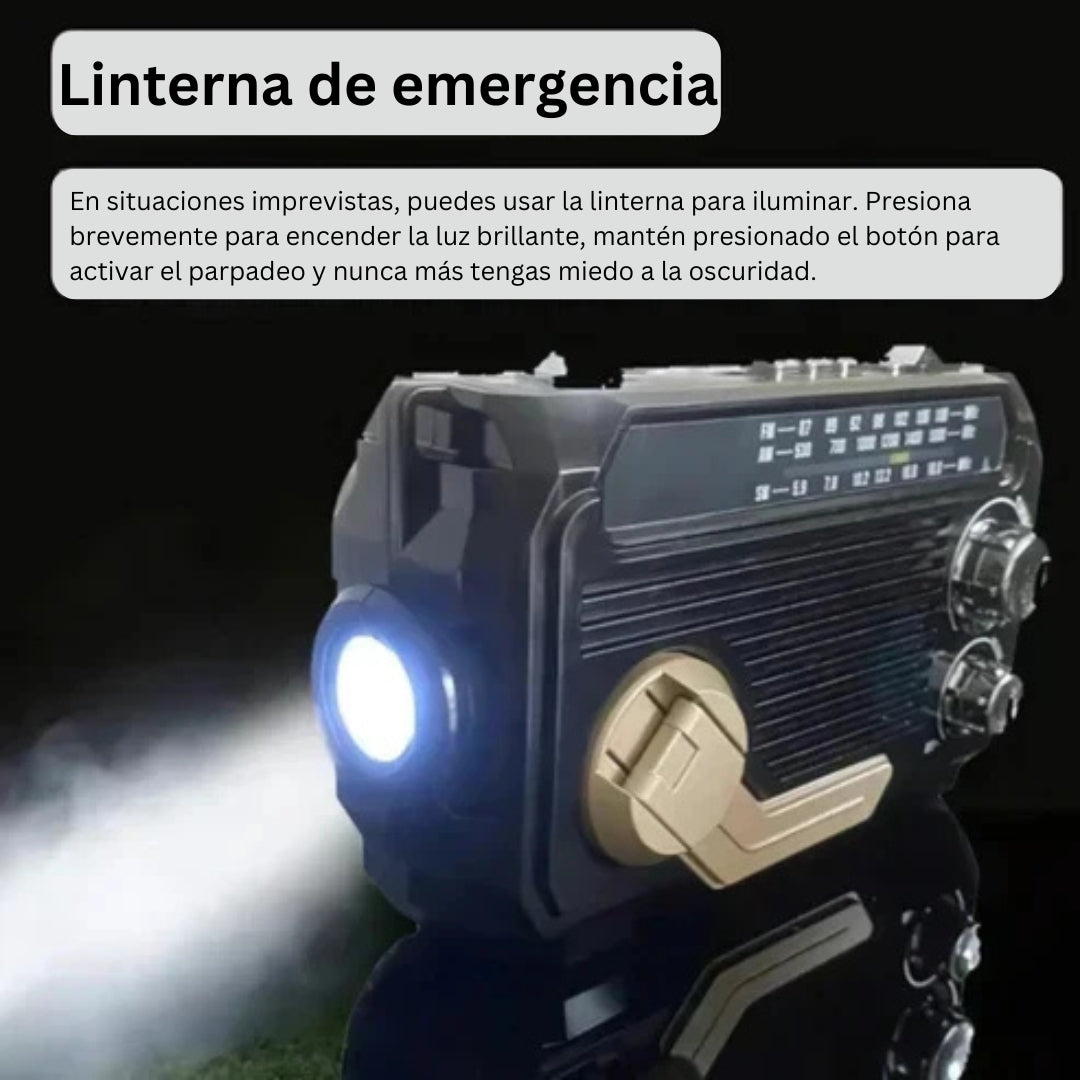 StormGuard | Radio de emergencia con powerbank y placa solar