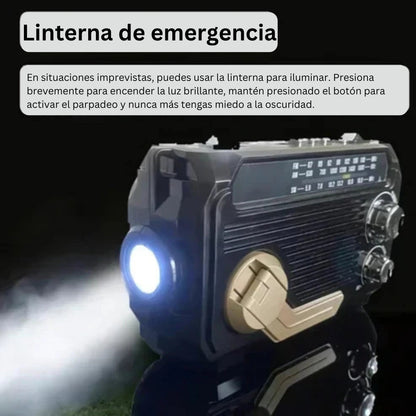 StormGuard | Radio de emergencia con powerbank y placa solar