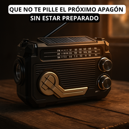 StormGuard | Radio de emergencia con powerbank y placa solar