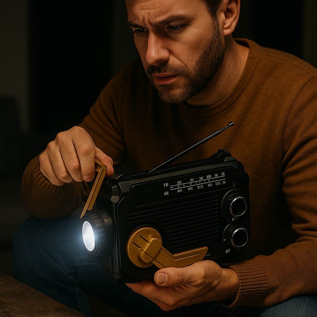 StormGuard | Radio de emergencia con powerbank y placa solar
