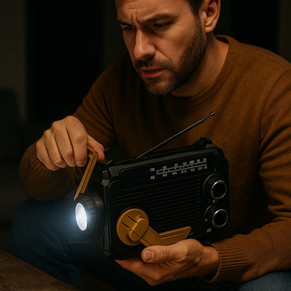StormGuard | Radio de emergencia con powerbank y placa solar